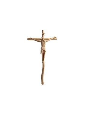 Handmade Natural Raw Wood Hand-Carved Wooden Crucifix